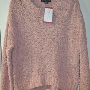 fluffy pink sweater